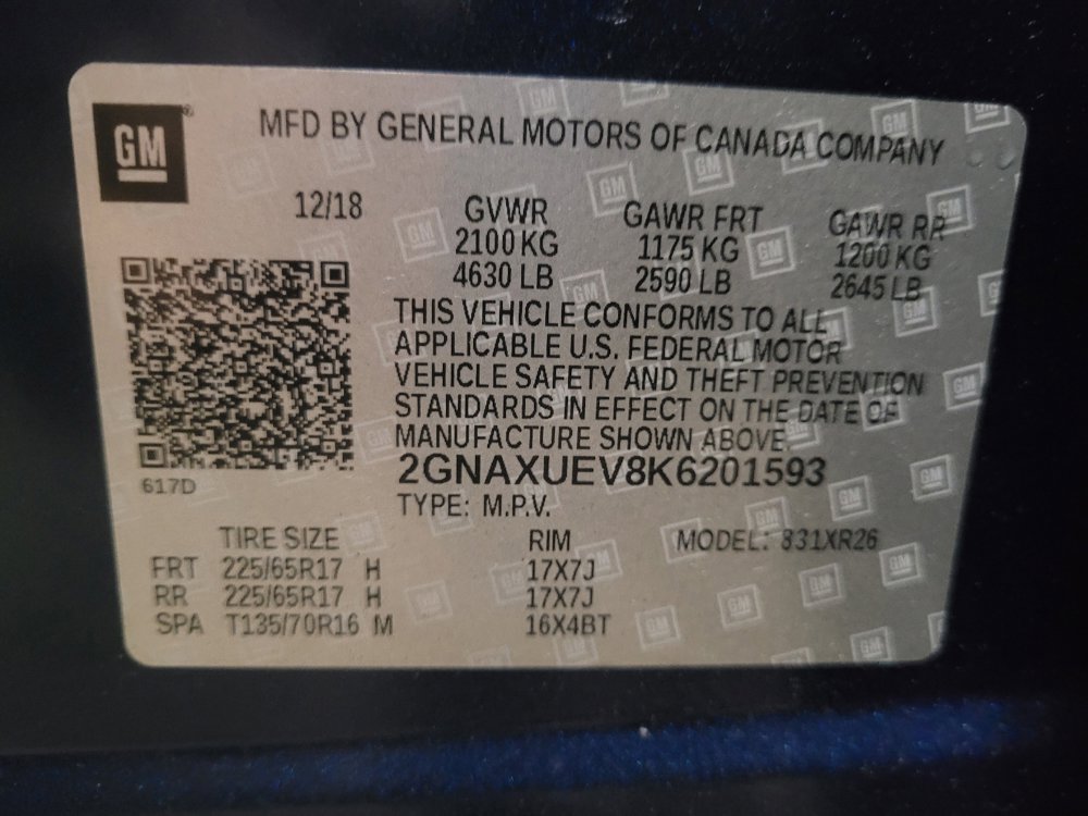 Used 2019 Chevrolet Equinox LT AWD/4WD image 33