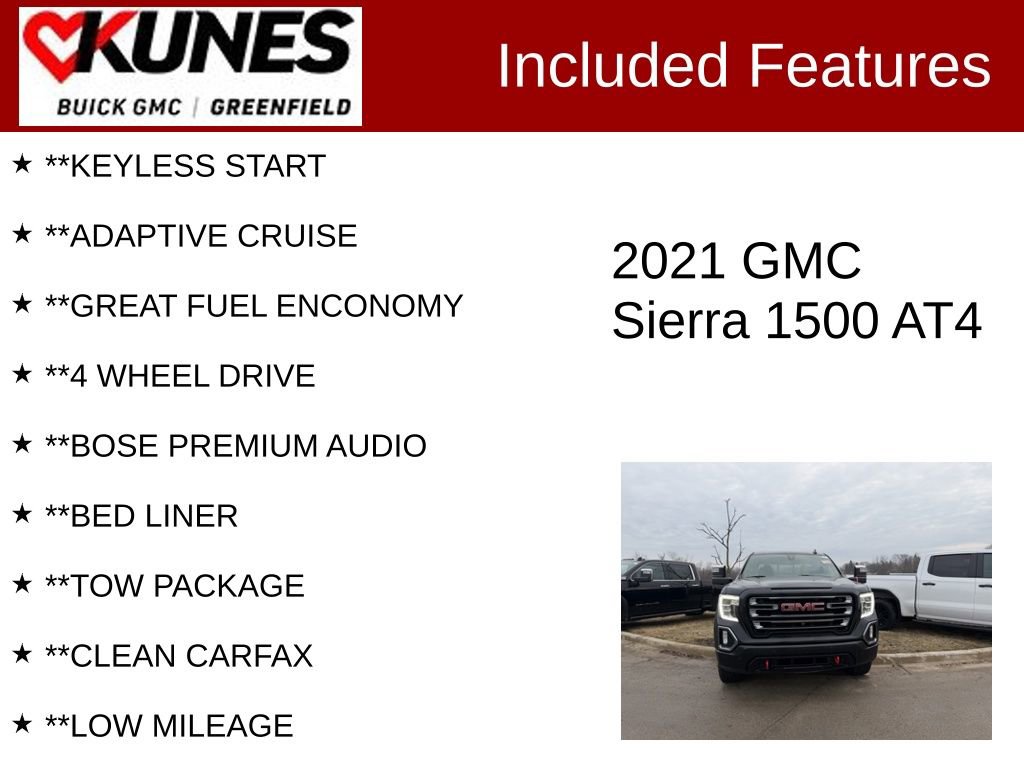Used 2021 GMC Sierra 1500 AT4 w/ AT4 Value Package image 3