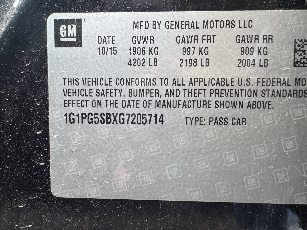 Used 2016 Chevrolet Cruze LTZ w/ Sun, Sound and Sport Package FWD image 15