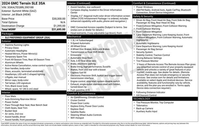 Used 2024 GMC Terrain SLE image 41