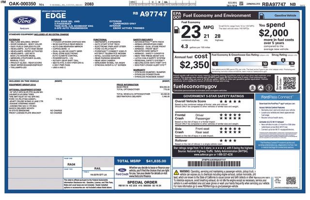 Used 2024 Ford Edge SEL AWD/4WD image 49