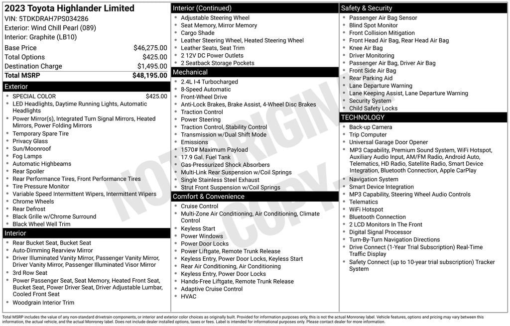 Used 2023 Toyota Highlander Limited FWD image 2