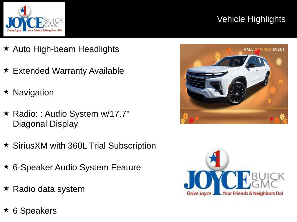 Certified 2025 Chevrolet Traverse LT w/ Sun and Wheel Package AWD/4WD image 25