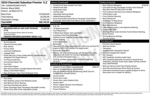 Used 2024 Chevrolet Suburban Premier AWD/4WD image 6