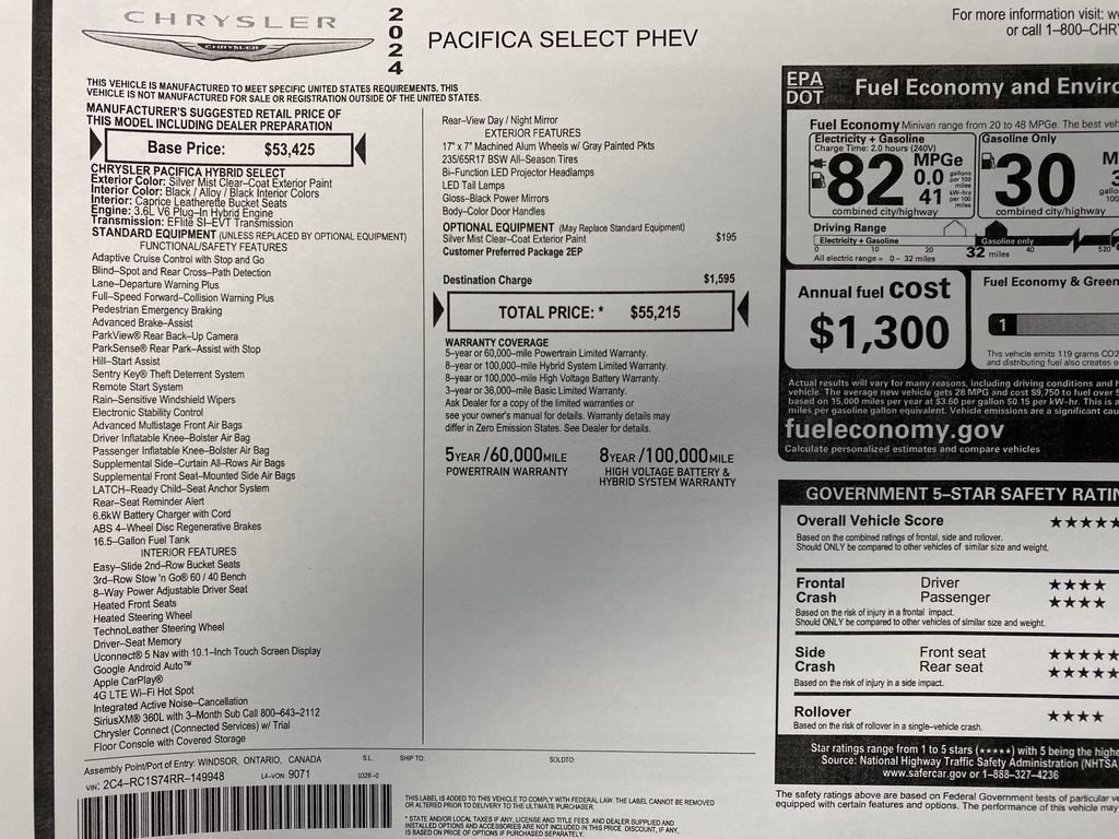 Used 2024 Chrysler Pacifica Select image 32