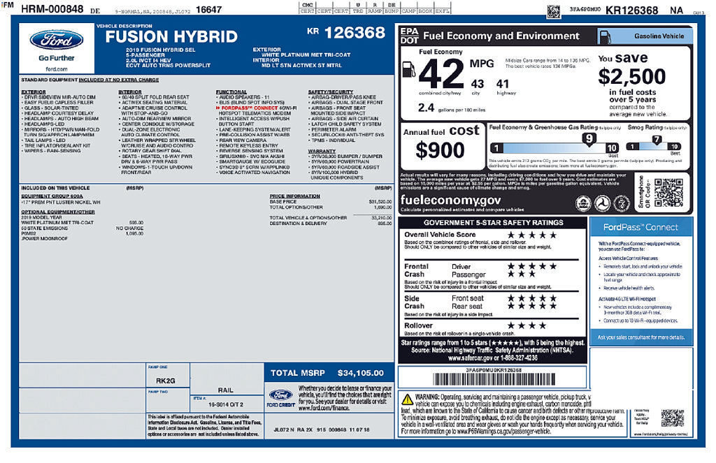 Used 2019 Ford Fusion SEL FWD image 20