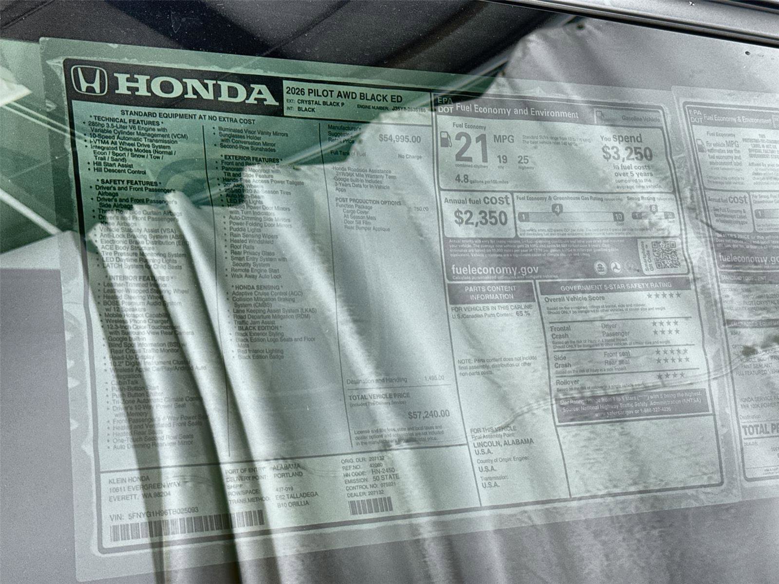 New 2026 Honda Pilot Black Edition image 33