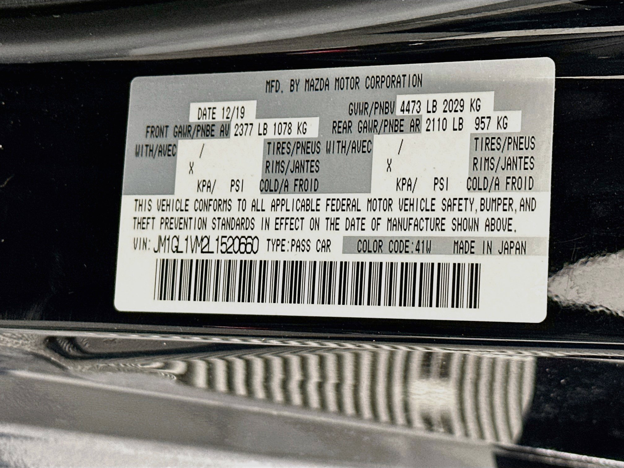 Used 2020 MAZDA MAZDA6 Touring FWD image 12