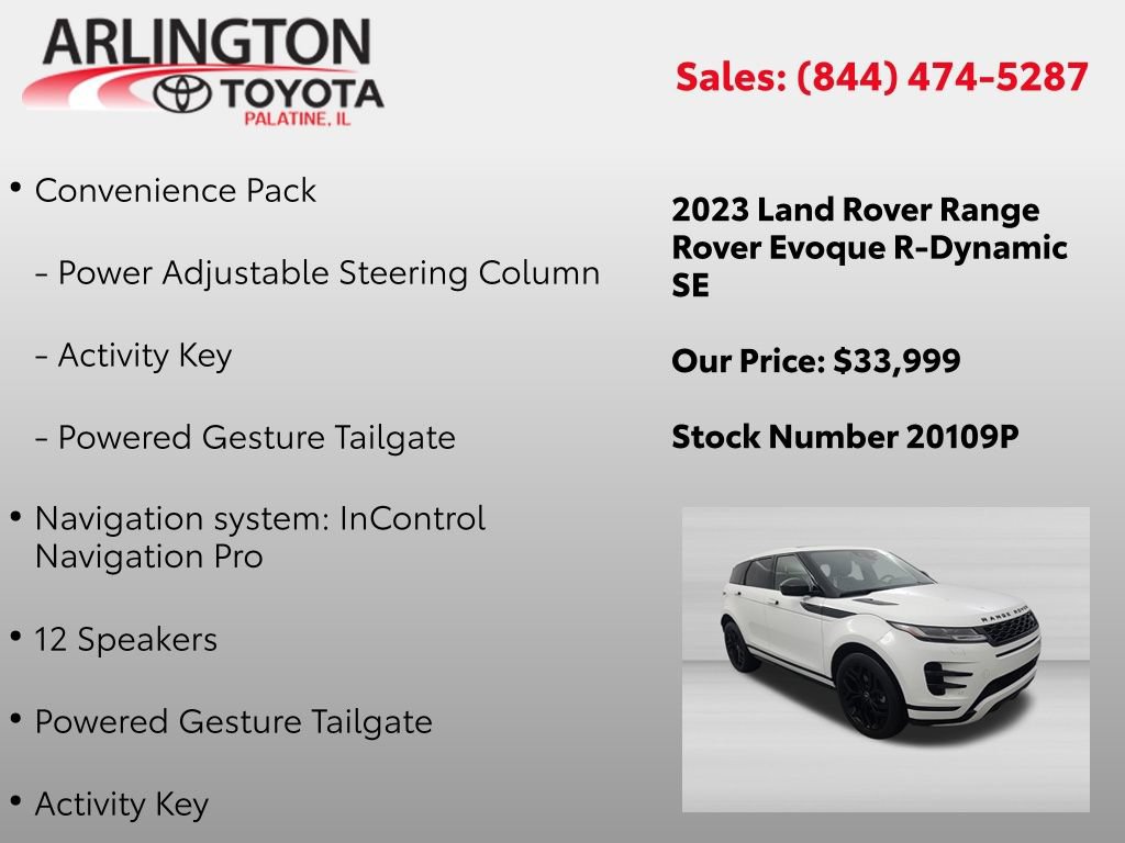 Used 2023 Land Rover Range Rover Evoque R-Dynamic SE AWD/4WD image 2