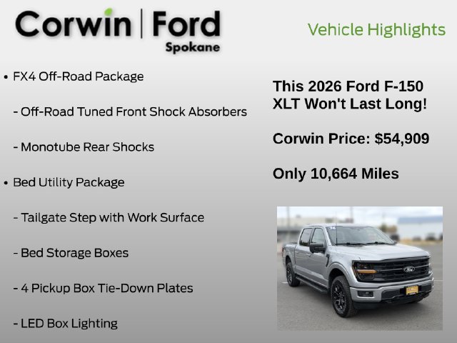 Certified 2026 Ford F150 XLT w/ Equipment Group 302A MID AWD/4WD image 19