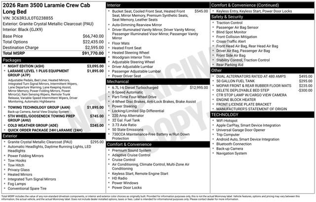 New 2026 RAM 3500 Laramie w/ Night Edition image 38