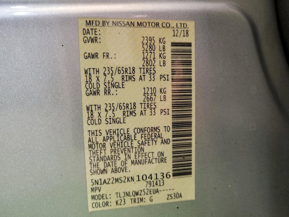 Used 2019 Nissan Murano SV image 33