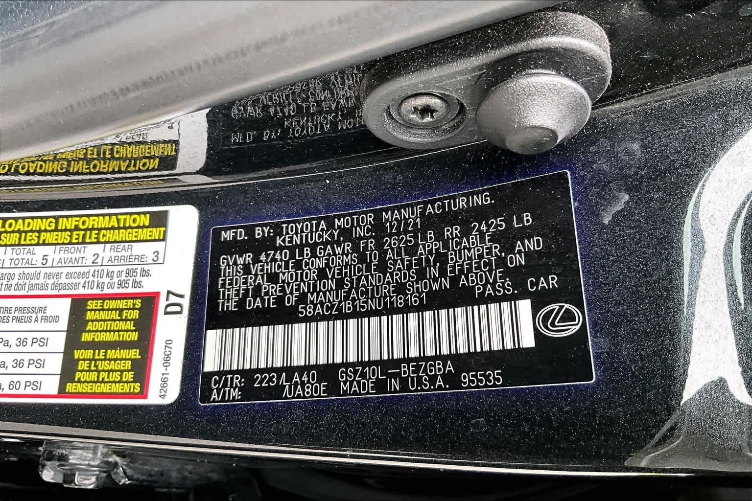 Used 2022 Lexus ES 350 w/ Accessory Package 2 FWD image 37