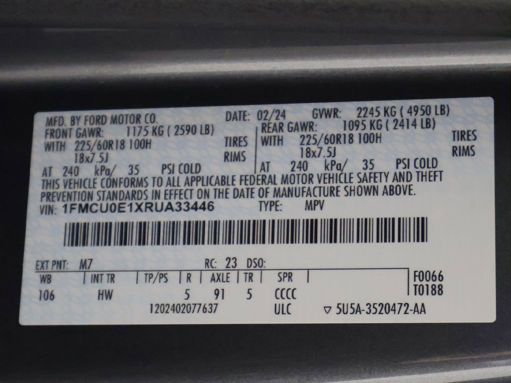 Used 2024 Ford Escape SE image 53