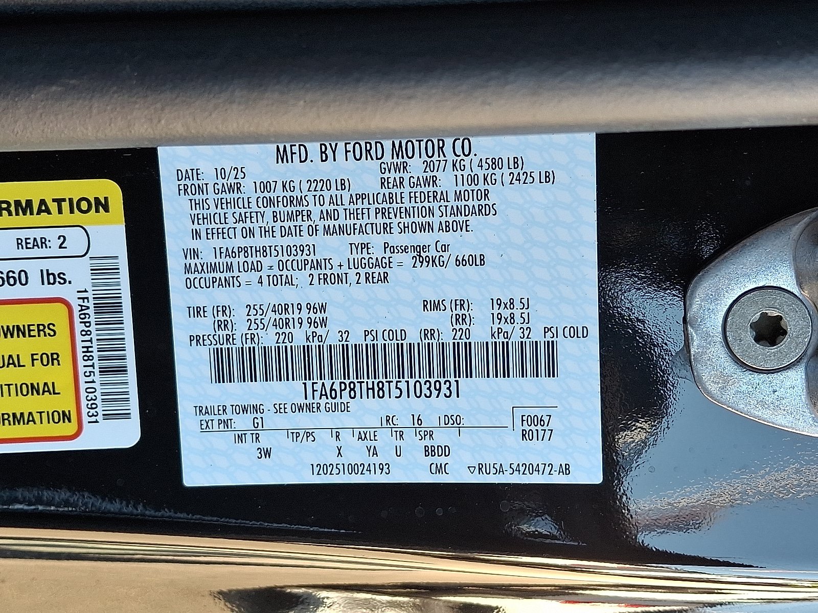 New 2026 Ford Mustang Premium w/ Mustang Nite Pony Package RWD image 10