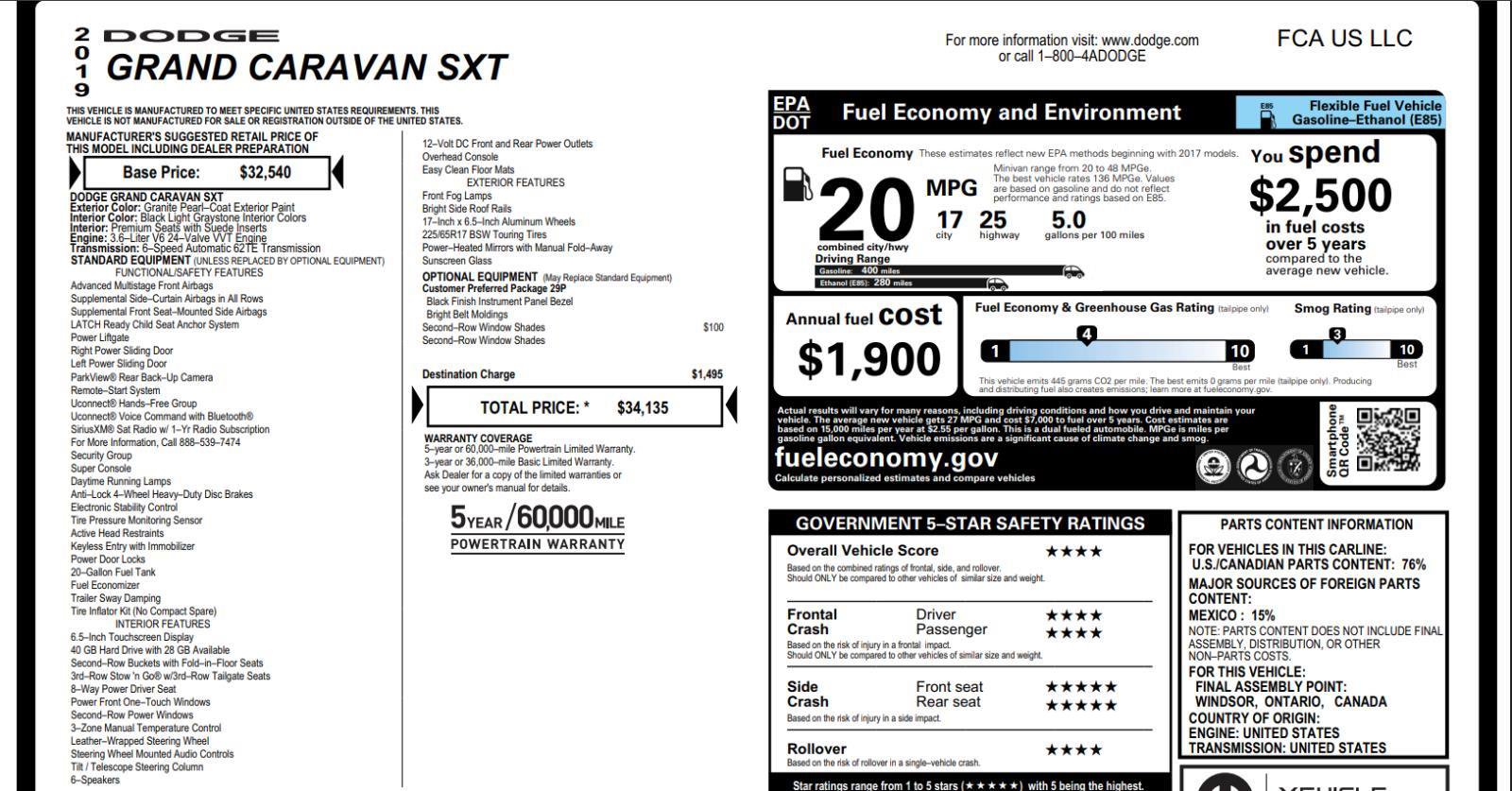 Used 2019 Dodge Grand Caravan SXT image 4