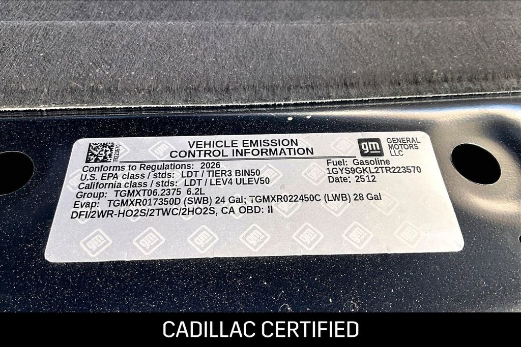 Used 2026 Cadillac Escalade Platinum Sport w/ LPO, ONYX Package image 29