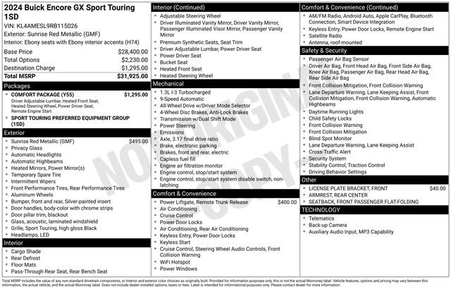 Used 2024 Buick Encore GX Sport Touring w/ Comfort Package AWD/4WD image 28