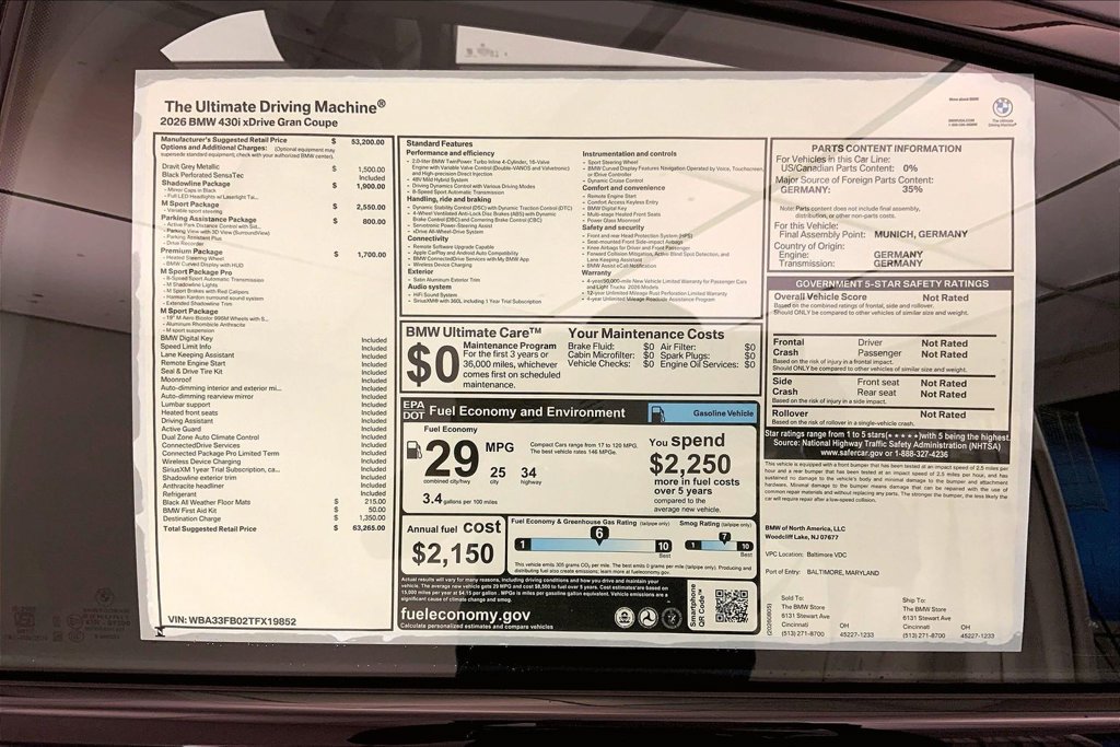 New 2026 BMW 430i xDrive w/ M Sport Package AWD/4WD image 12