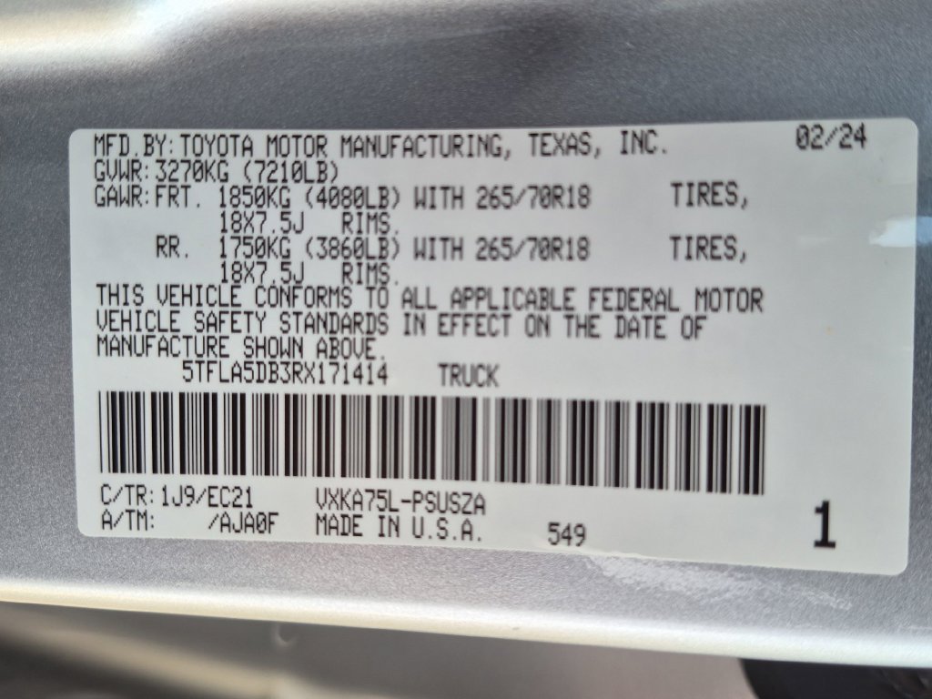 Used 2024 Toyota Tundra SR5 w/ SR5 Premium Package AWD/4WD image 33