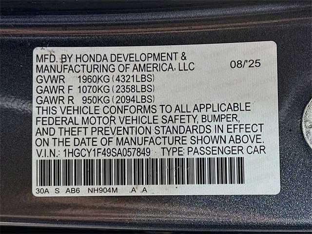 Certified 2025 Honda Accord SE image 31