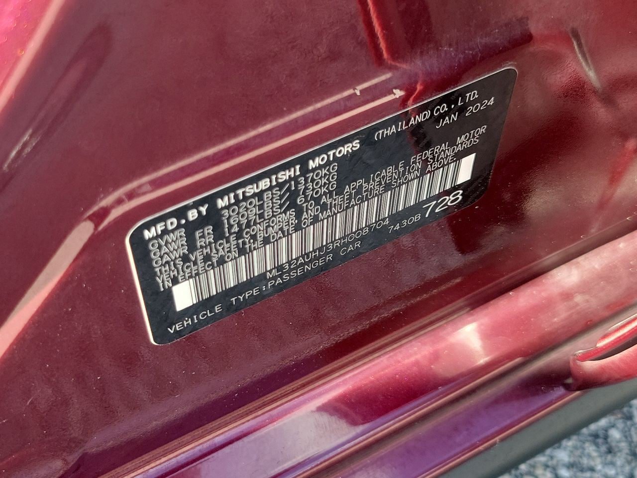 Used 2024 Mitsubishi Mirage ES FWD image 29