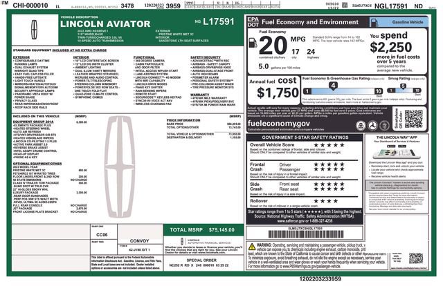 Used 2022 Lincoln Aviator Reserve w/ Equipment Group 201A image 5