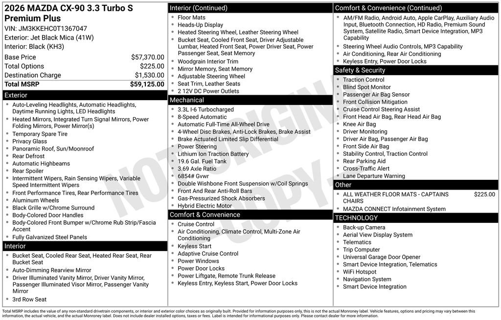 New 2026 MAZDA CX-90 3.3 Turbo S w/ Premium Plus image 6