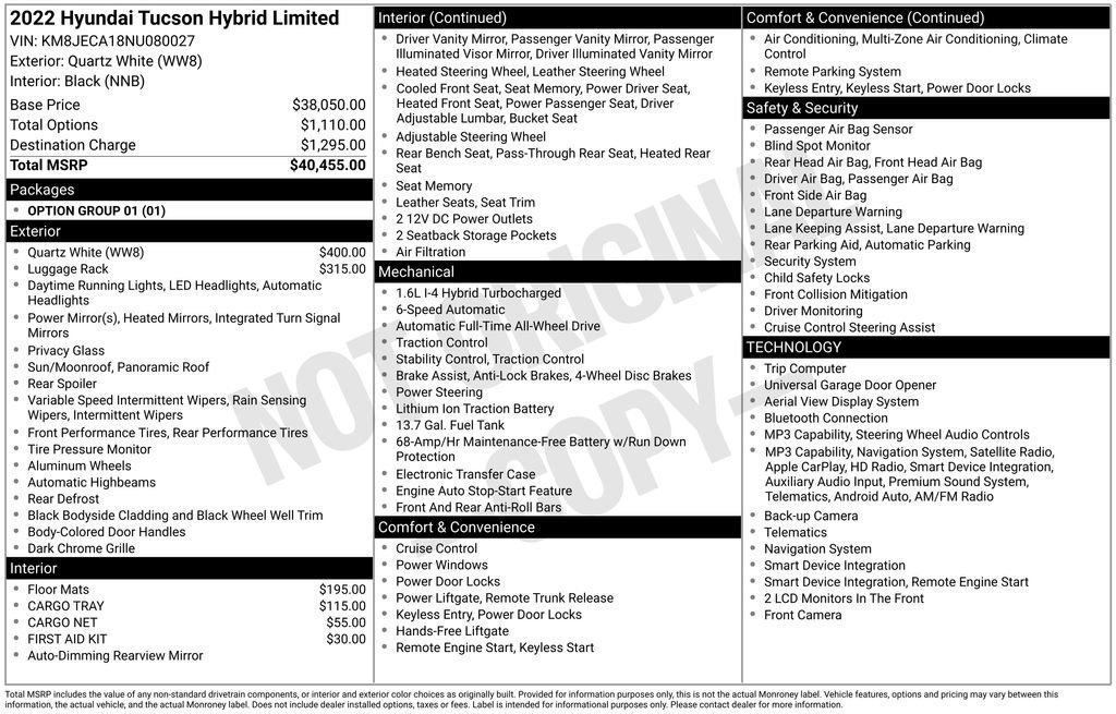 Certified 2022 Hyundai Tucson Limited AWD/4WD image 33