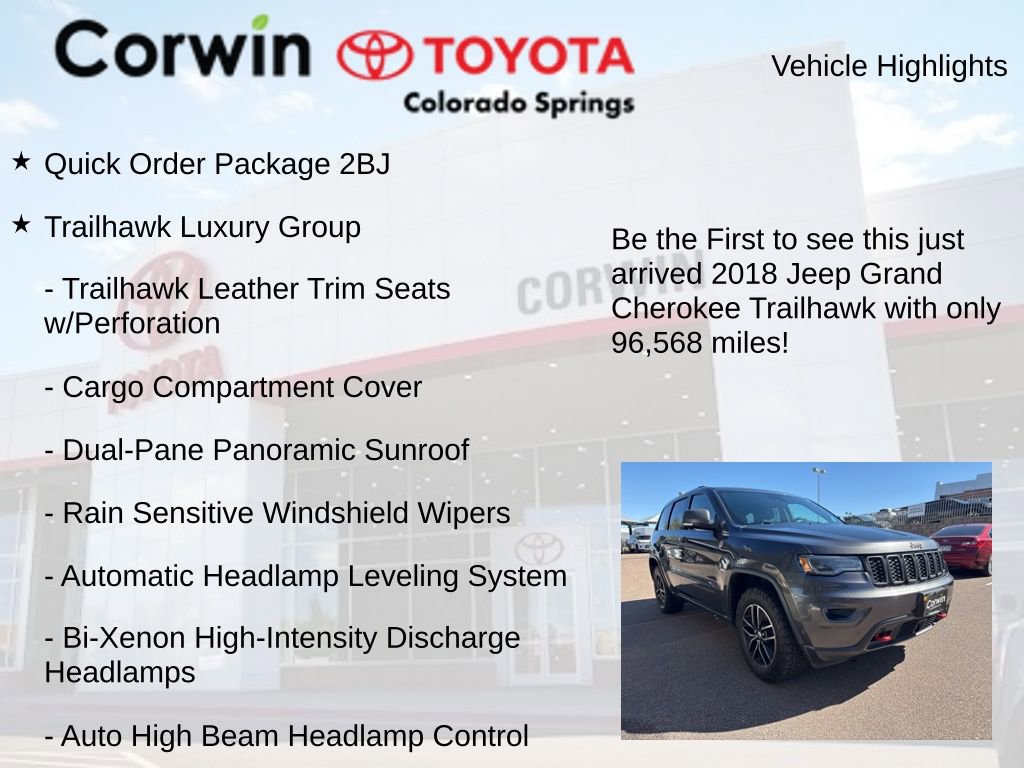 Used 2018 Jeep Grand Cherokee Trailhawk w/ Trailhawk Luxury Group image 4