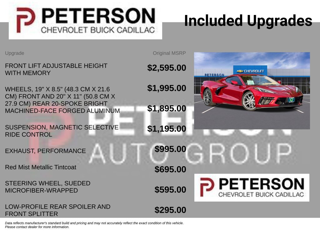 Certified 2023 Chevrolet Corvette Stingray Premium Cpe w/ Chrome Exterior Badge Package RWD image 11