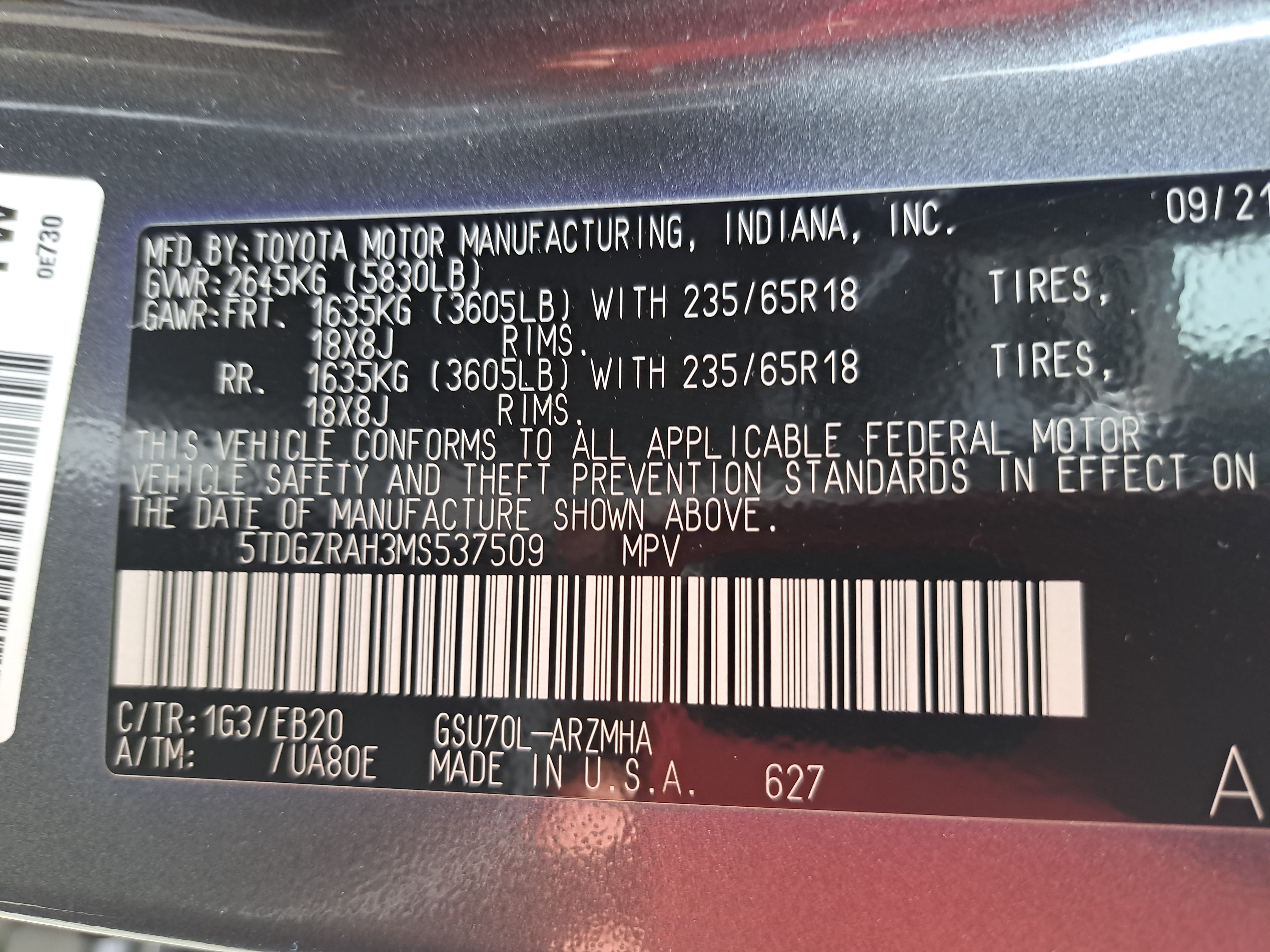 Used 2021 Toyota Highlander XLE FWD image 34
