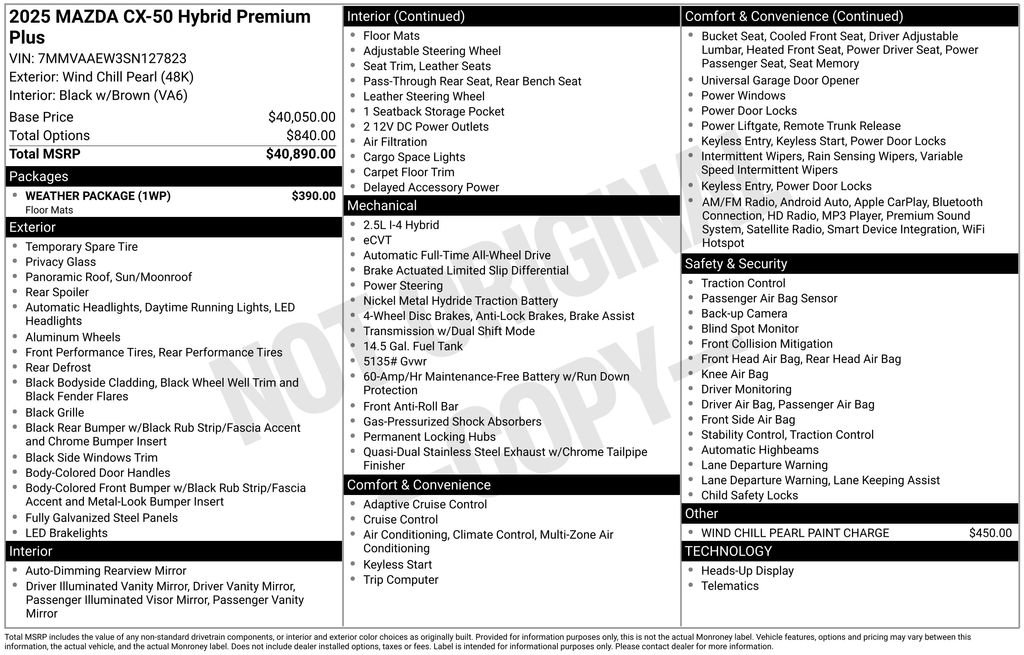 New 2025 MAZDA CX-50 2.5 Hybrid w/ Weather Package image 6
