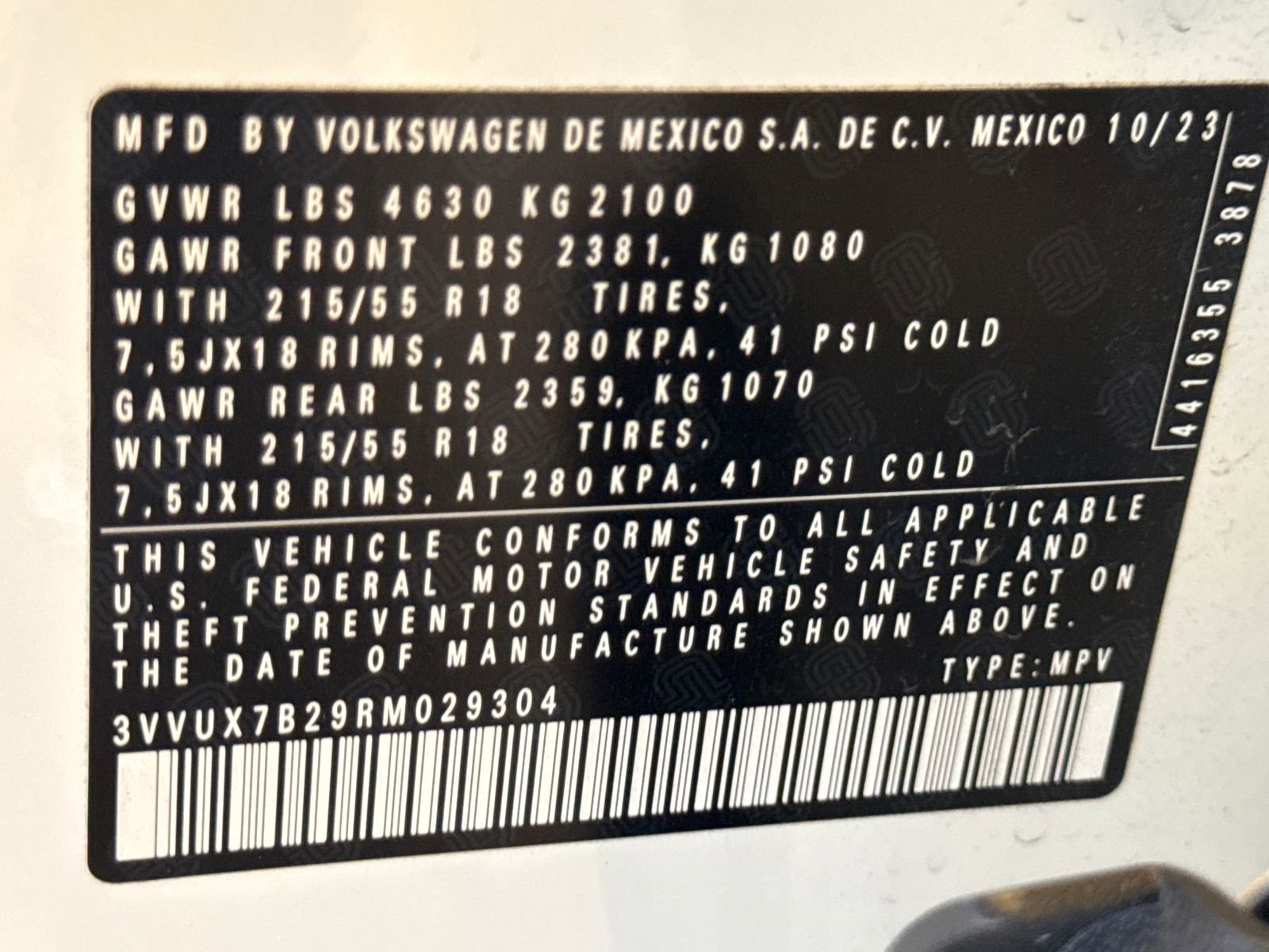 Certified 2024 Volkswagen Taos SE image 29