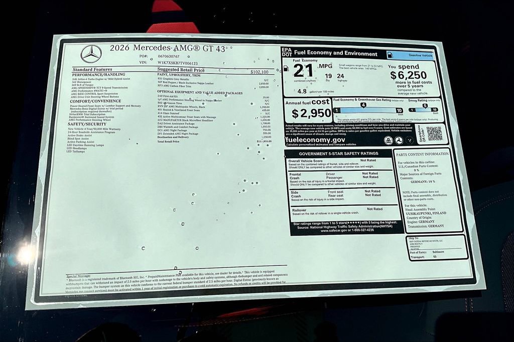 New 2026 Mercedes-Benz AMG GT 43 image 14