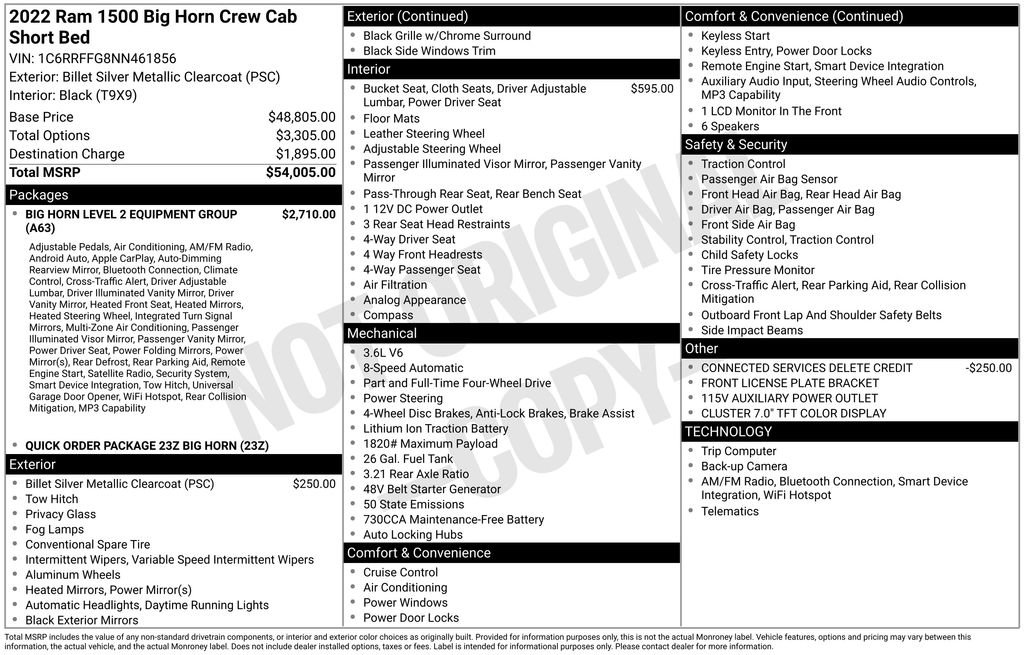 Used 2022 RAM 1500 Big Horn AWD/4WD image 43