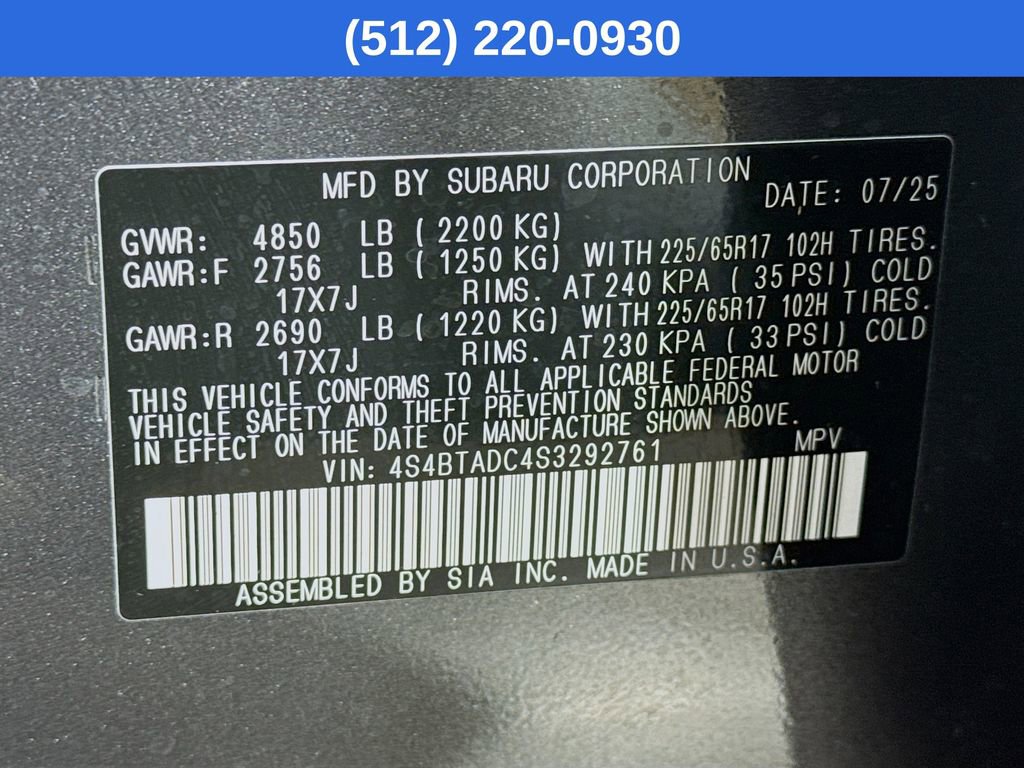 Certified 2025 Subaru Outback Premium image 40