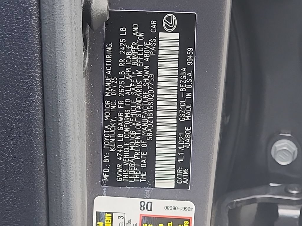 Certified 2025 Lexus ES 350 w/ Premium Package FWD image 30