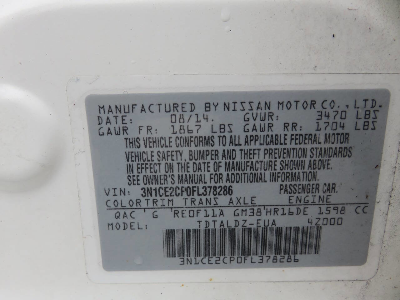 Used 2015 Nissan Versa Note SV image 33