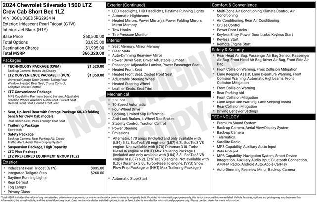 Used 2024 Chevrolet Silverado 1500 LTZ w/ Technology Package AWD/4WD image 35