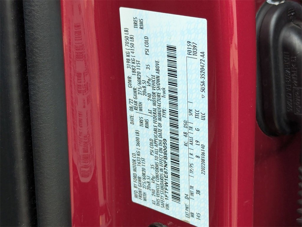 Used 2022 Ford F150 Platinum w/ Equipment Group 701A High image 33