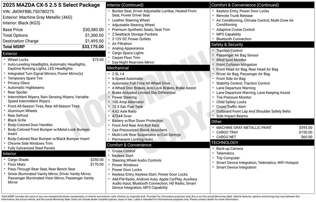New 2025 MAZDA CX-5 AWD 2.5 S w/ Select Package image 6
