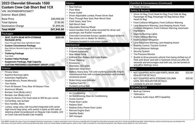 Used 2023 Chevrolet Silverado 1500 Custom RWD image 33