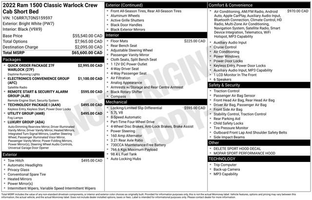 Used 2022 RAM 1500 Warlock AWD/4WD image 52