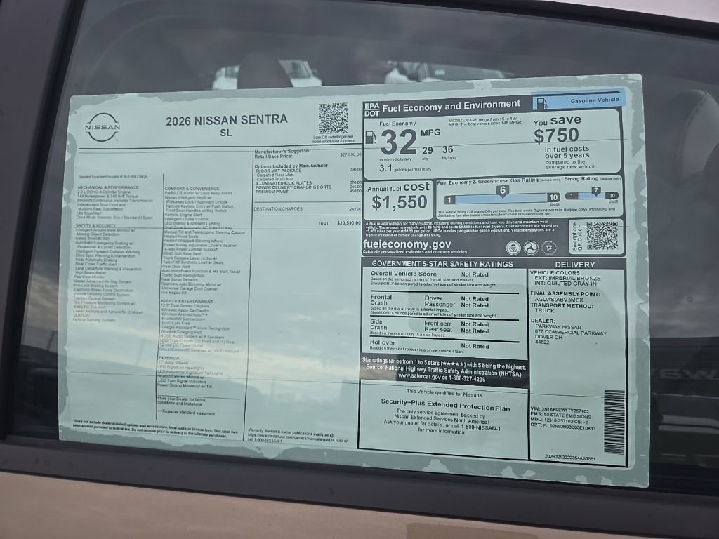 New 2026 Nissan Sentra SL image 33