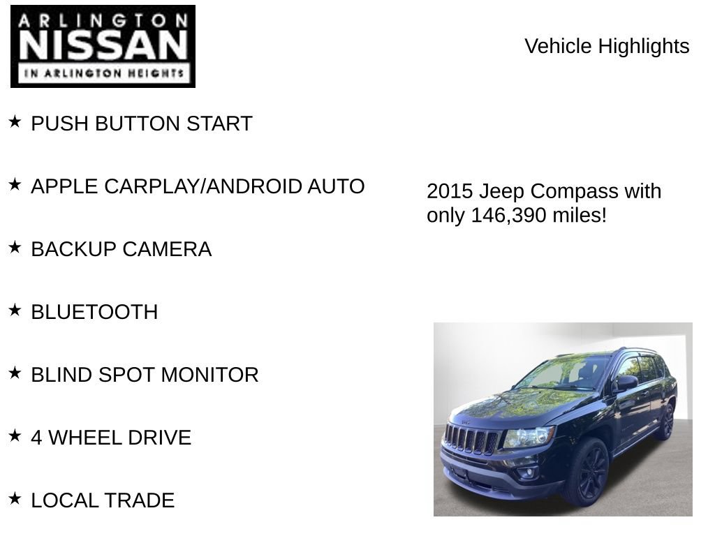 Used 2015 Jeep Compass Sport w/ Power Value Group AWD/4WD image 8