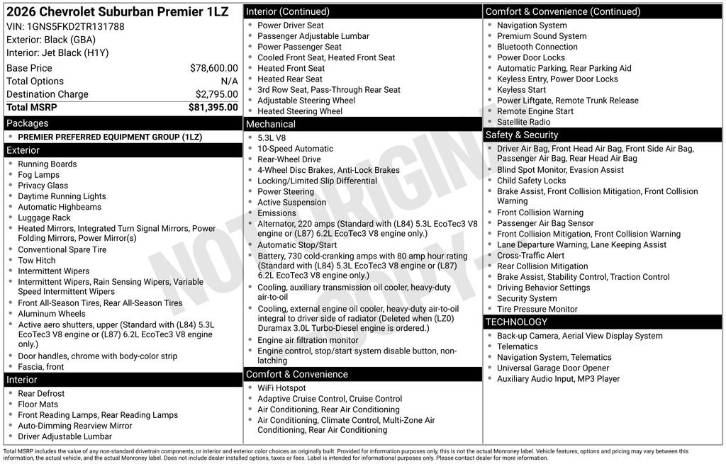New 2026 Chevrolet Suburban Premier image 4