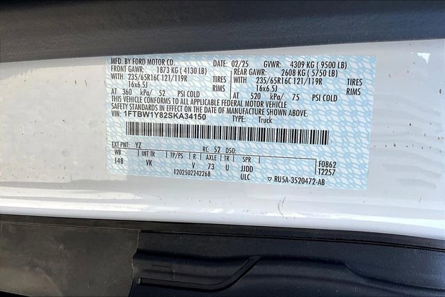 New 2025 Ford Transit 350 Low Roof w/ Load Area Protection Package image 12