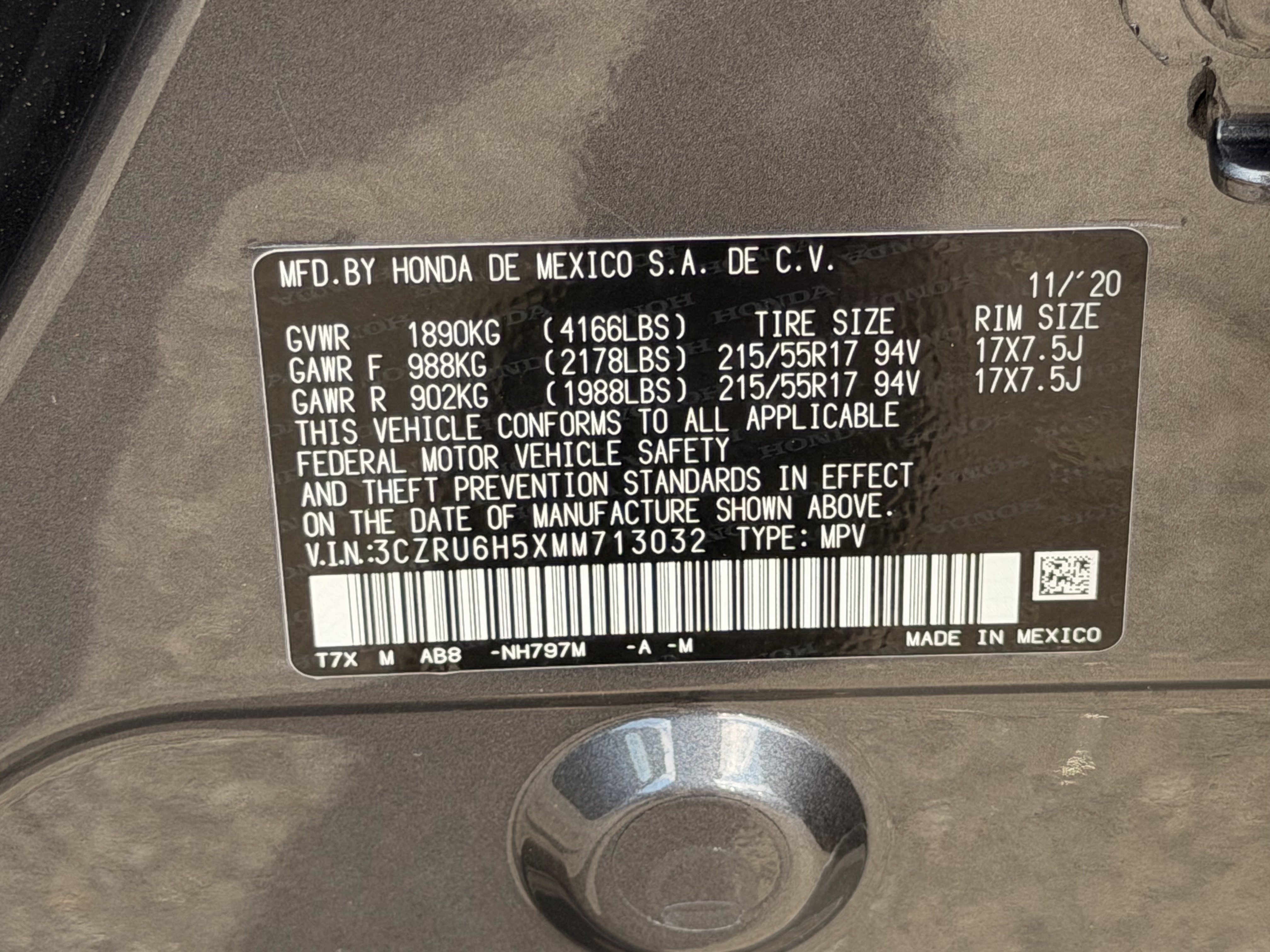 Certified 2021 Honda HR-V EX image 28