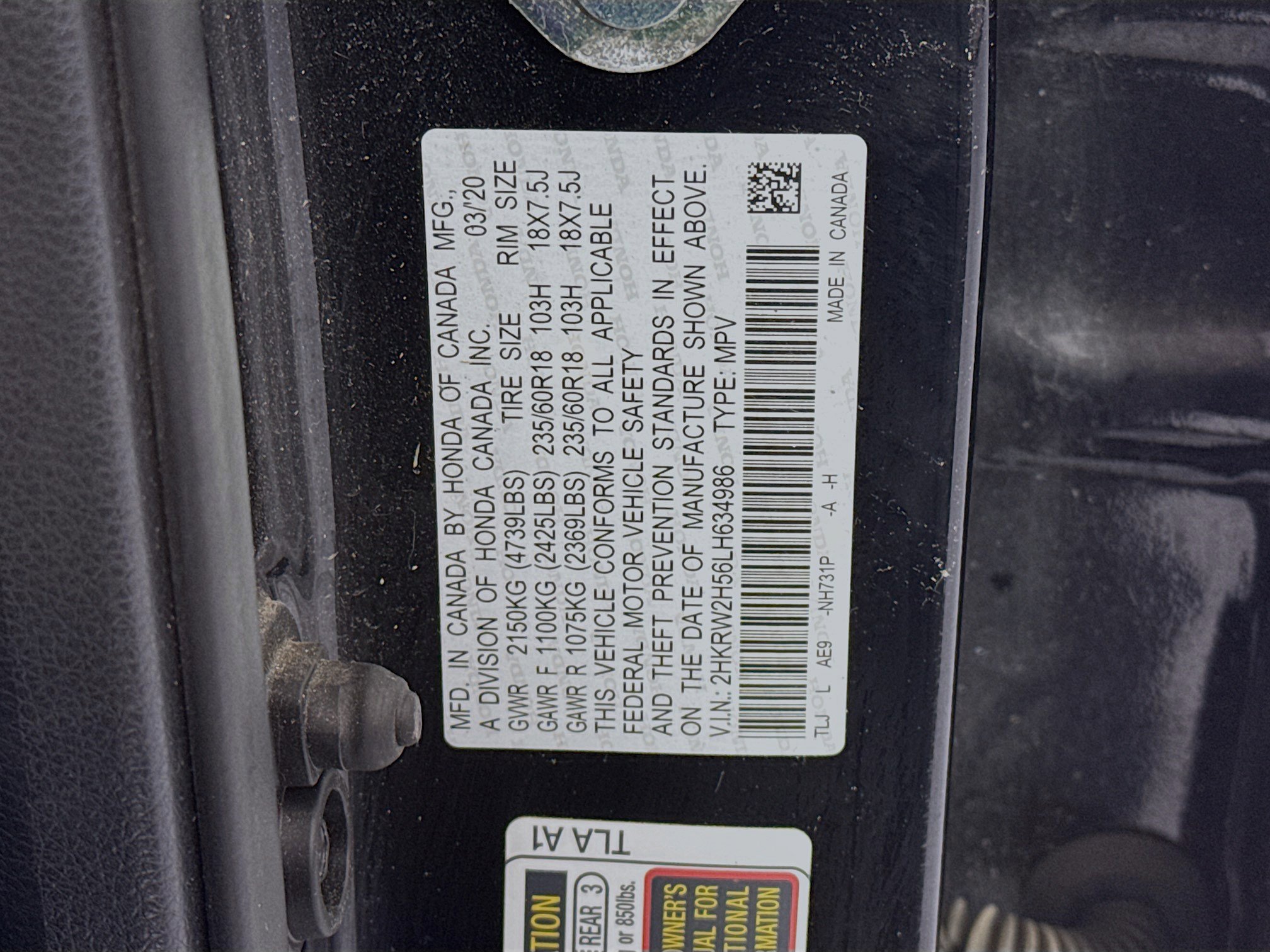 Certified 2020 Honda CR-V EX image 32